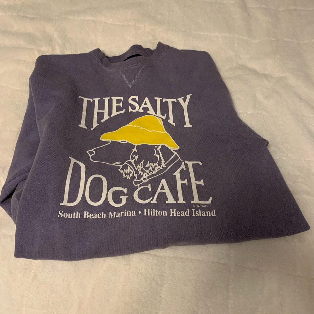 The Salty Dog Cafe Cozy Purple Sweatshirt